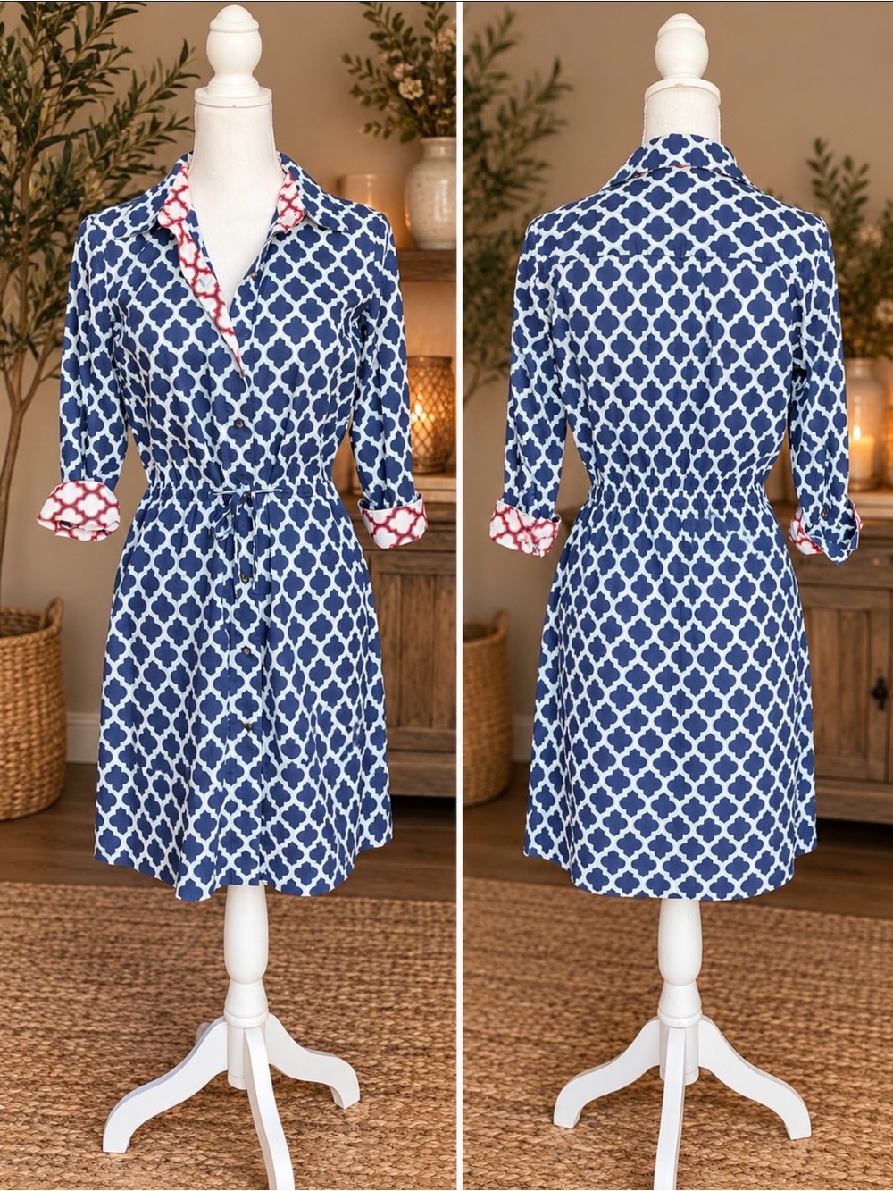Lands End Shirt Dress sz XS